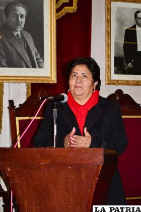 La ministra de Justicia, Cecilia Ayllón Quinteros