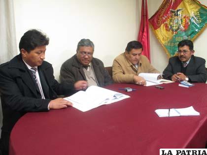 Una parte de la comisión de fiscales del Ministerio Público