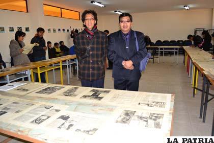 Responsables de la exposición sobre la Guerra del Chaco