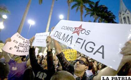 Protesta de los residentes de Sao Paulo