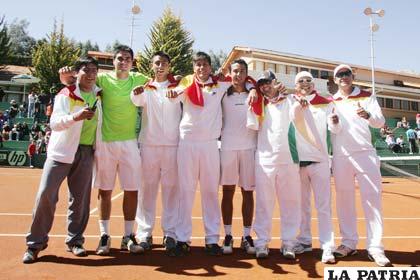 Los tenistas de la representación boliviana en el certamen