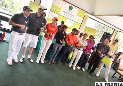 Los vencedores de la competencia nacional de golf