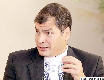 Rafael Correa, presidente ecuatoriano