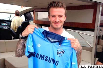 David Beckham, con la casaca de Bolívar