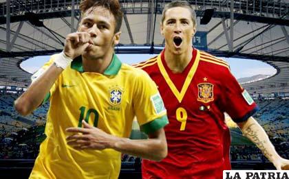 Neymar y Torres en la gran final