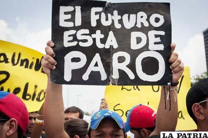 Marchas de estudiantes en las calles de Venezuela