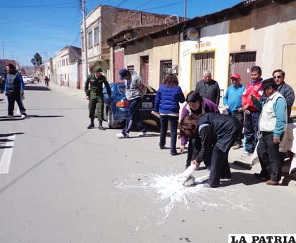 Inauguración del asfaltado de la calle Arce