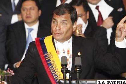 El presidente ecuatoriano, Rafael Correa