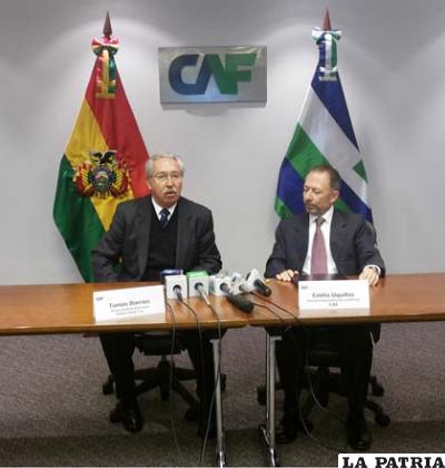 Emilio Uquillas y Tomás Barrios, representantes de las dos instituciones