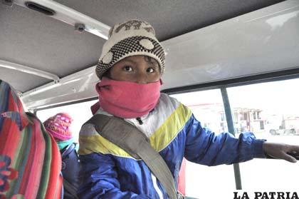 Oruro registra bajas temperaturas que obligan a un mayor abrigo