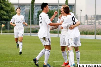 Festejo de los jugadores de Real Madrid