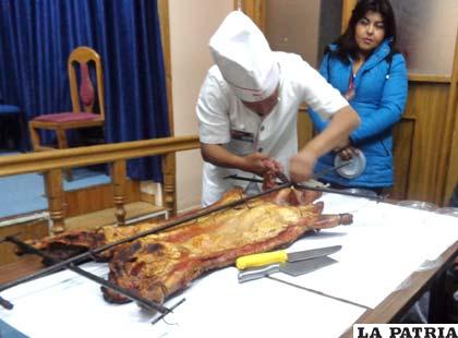 Degustación de exquisitos lechones