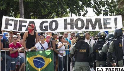 Continuaron las protestas en Brasil contra el Mundial