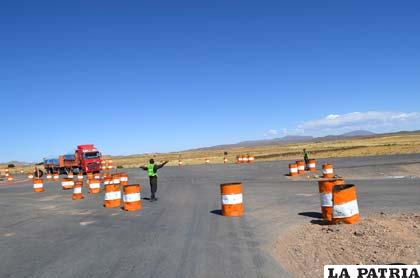 Obras de la doble vía Oruro-La Paz