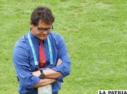 Fabio Capello, entrenador de Rusia, molesto por el resultado