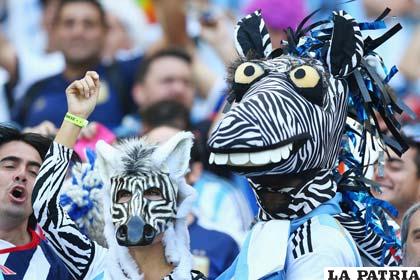 Las cebras que apoyaron a la Argentina