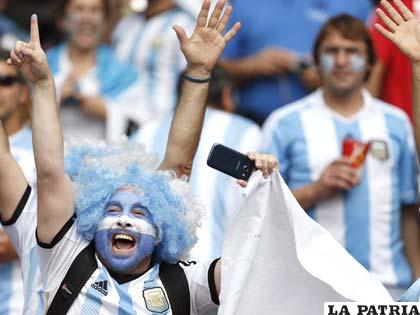 El apoyo de los aficionados argentinos fue constante