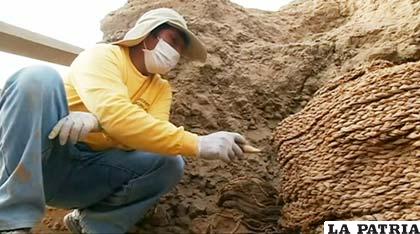 Restos funerarios hallados en Perú