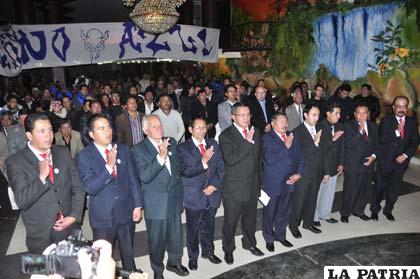 Durante la posesión de la directiva de San José