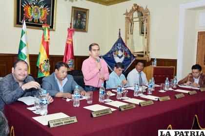 Fernando Humérez durante el Consejo Superior realizado en Oruro