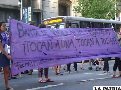 Actividad convocada por el colectivo Feministas en Alerta y en las Calles contra el feminicidio