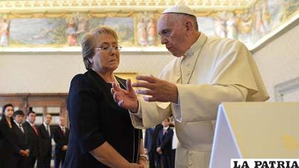 El Papa Francisco recibió a la presidenta de Chile, Michelle Bachelet