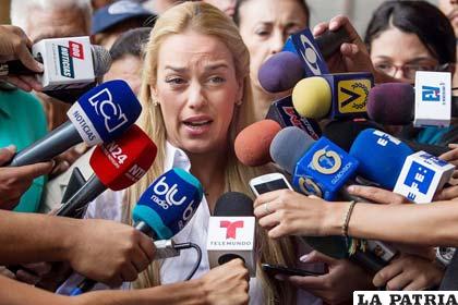 Lilian Tintori, esposa del opositor venezolano en huelga, Leopoldo López