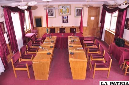Sala de sesiones del Concejo Municipal