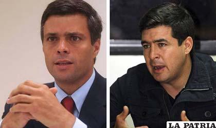 Los opositores venezolanos presos Leopoldo López (izq.) y Daniel Ceballos (der.) /elnuevoherald.com