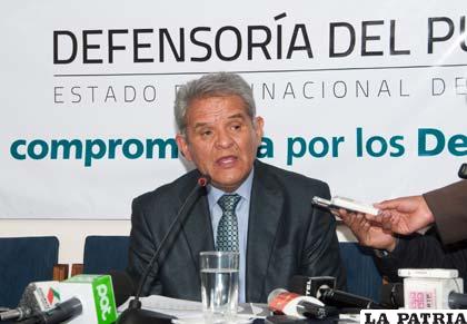 Rolando Villena, representante del Defensor del Pueblo /ÓXIGENO.BO