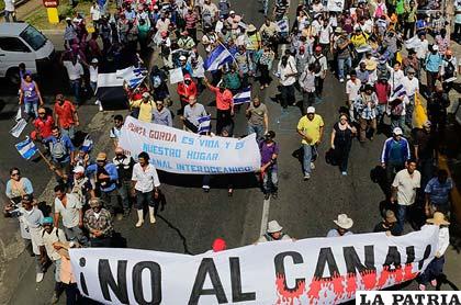 Protesta contra la construcción de un canal interoceánico en Nicaragua /elpais.com.co