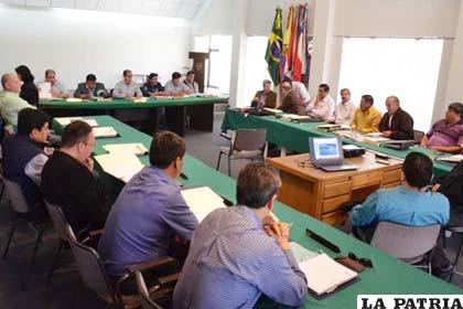Durante la reunión de los ligueros en Cochabamba /APG