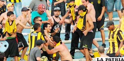 Los desmanes de los hinchas 