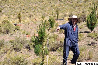 En Chusaqueri, Edgar Fronchen plantó 1.200 árboles