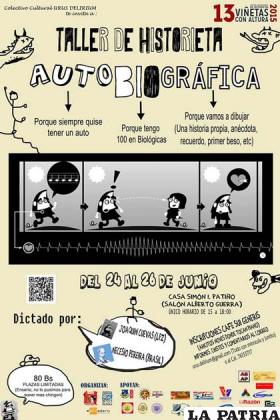 Afiche publicitario del Taller de Historieta dentro el festival 