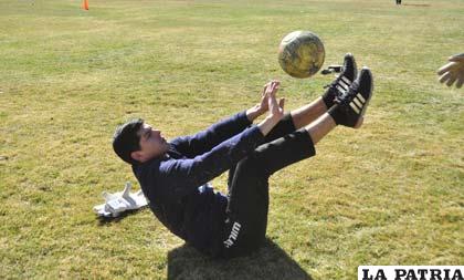 Carlos Lampe se puso a entrenar desde ayer en San José