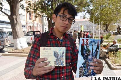 Gustavo Calizaya con el programa de Viñetas con Altura en Oruro