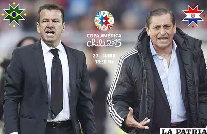 Dunga (Brasil) y Ramón Díaz (Paraguay), alistaron sus equipos con lo mejor que tienen /conmebol.com