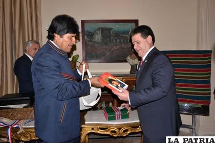 Los presidentes de Bolivia y de Paraguay, Evo Morales y Horacio Cartes /ABI