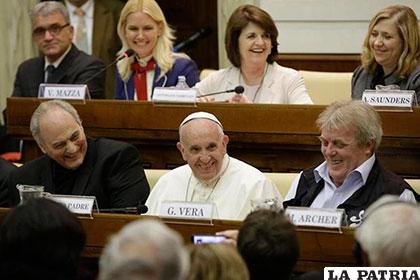 El Papa Francisco durante una cumbre de jueces y fiscales en el Vaticano /twimg.com