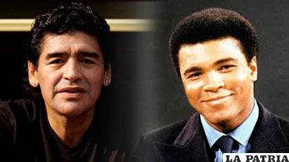 Maradona, en el fútbol, y Mohamed Ali, en el boxeo, brillaron en su juventud /lagaceta.com