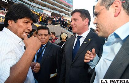 Morales estuvo en el acto de inauguración de la Copa América /conmebol.com