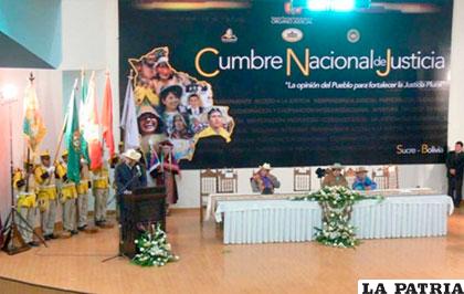 La Cumbre de Justicia se realizara en Sucre /ANF