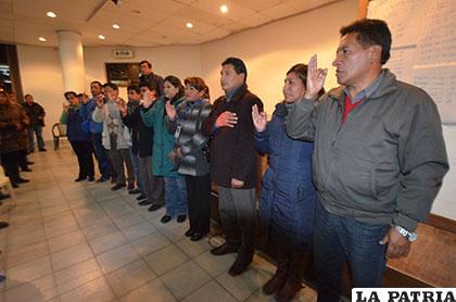 Nueva directiva de la Junta de Distrito de Padres de Familia de Oruro