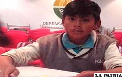 Fernando Huanca Quispe de 12 años /ANF