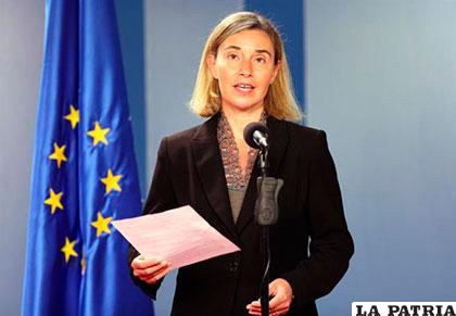 La jefa de la diplomacia europea, Federica Mogherini /servidornoticias.com