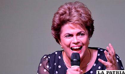 La presidenta suspendida, Dilma Rousseff