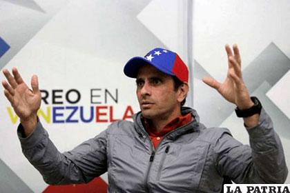 El ex candidato a la presidencia de Venezuela, Henrique Capriles