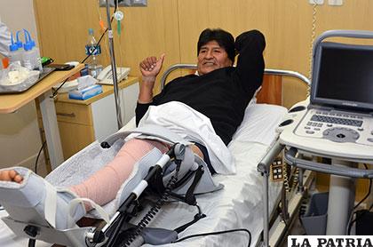 Morales fue intervenido de la pierna izquierda /ABI.BO