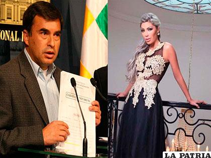 Gabriela Zapata ahora asegura que no conoce al ministro Quintana /ANF